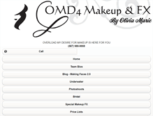 Tablet Screenshot of omd4makeup.com